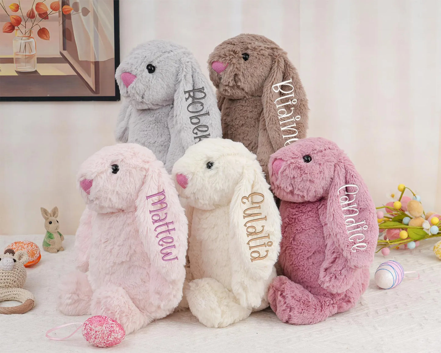 Personalized Embroidered Bunny Soft Plush Toy