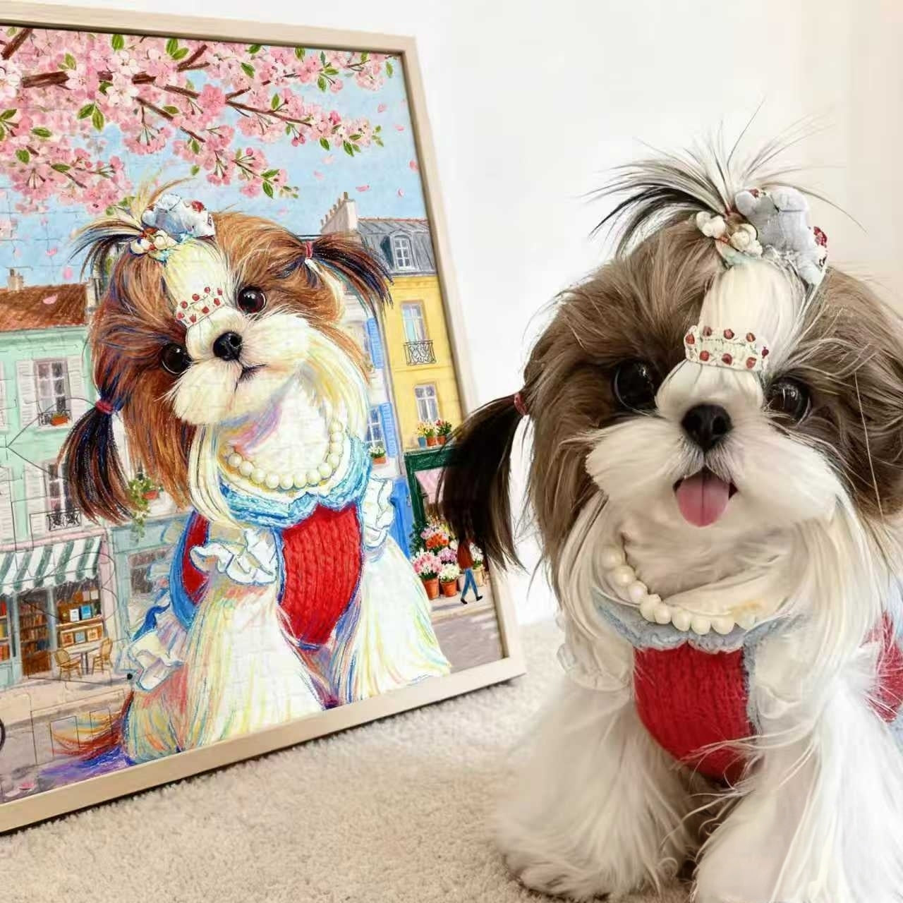 Custom Pet Puzzle Portrait Frame – Unique Pet Lover Gift