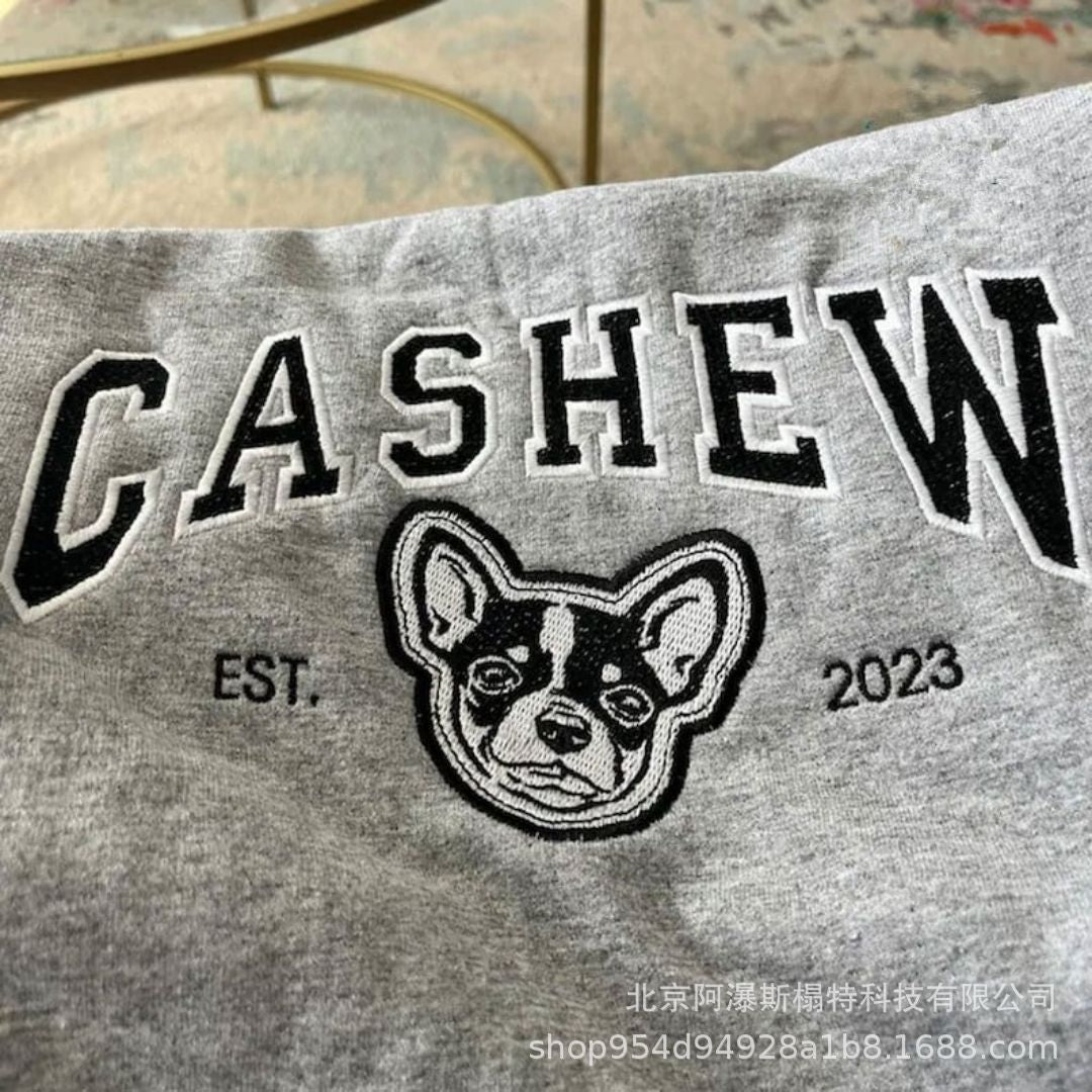 Customised embroidered clothing featuring your pet’s photo