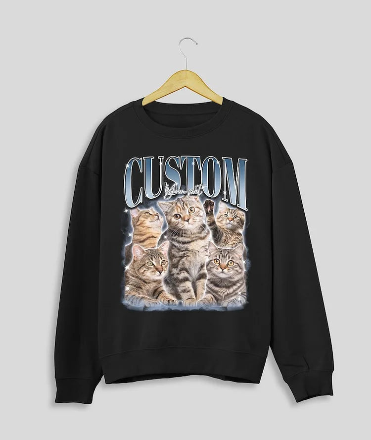 Personalized Printing Hip Hop Vintage Pet Sweatshirt
