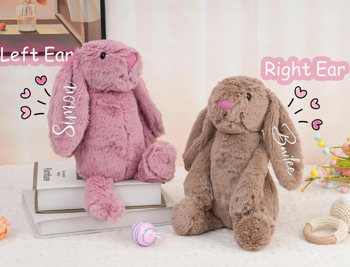 Personalized Embroidered Bunny Soft Plush Toy