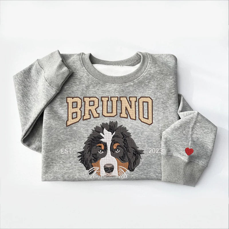 Customised embroidered clothing featuring your pet’s photo