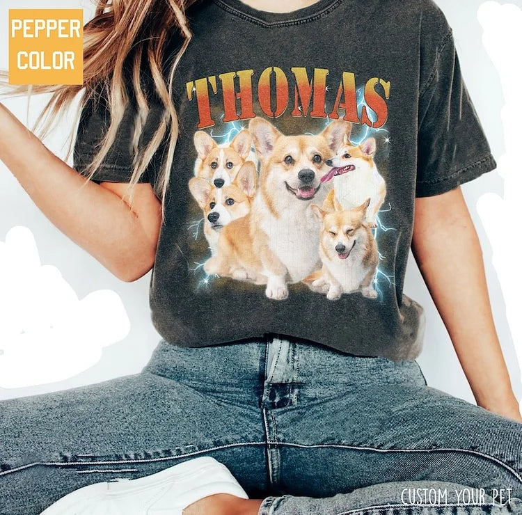 Personalized Printing Hip Hop Vintage Pet Sweatshirt