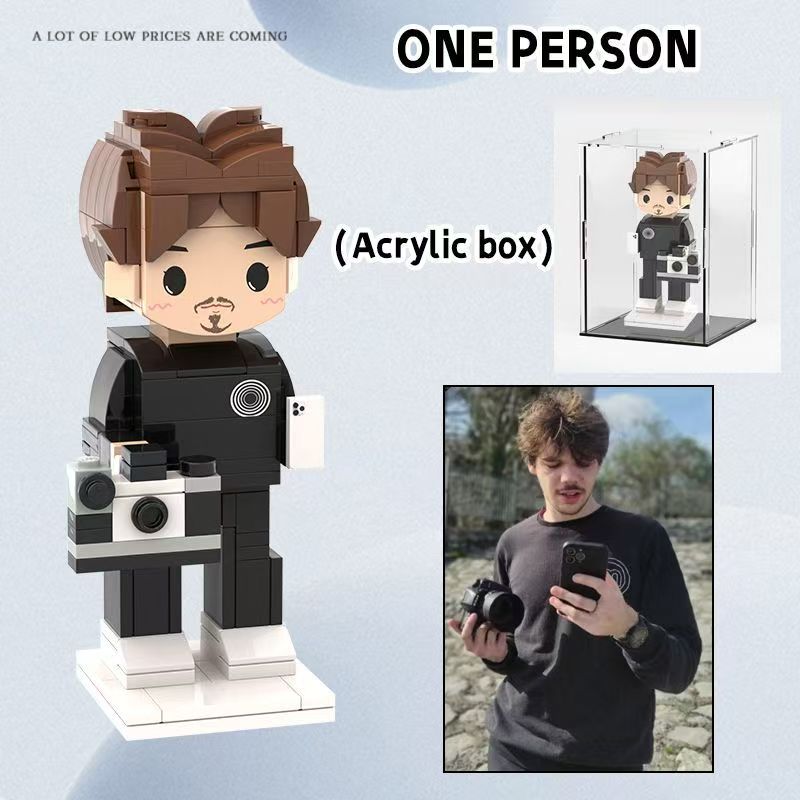 Personalized Building Block, Brick Me Figure, Photo Puzzle Toy