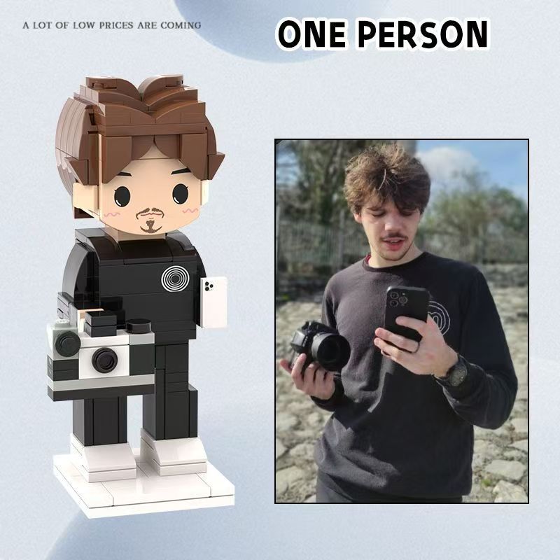 Personalized Building Block, Brick Me Figure, Photo Puzzle Toy