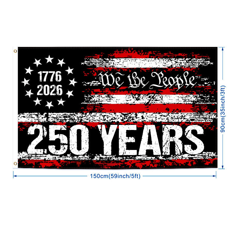 USA 250th Anniversary Commemorative Flag - Premium 3x5ft Outdoor Banner & Garden Flags