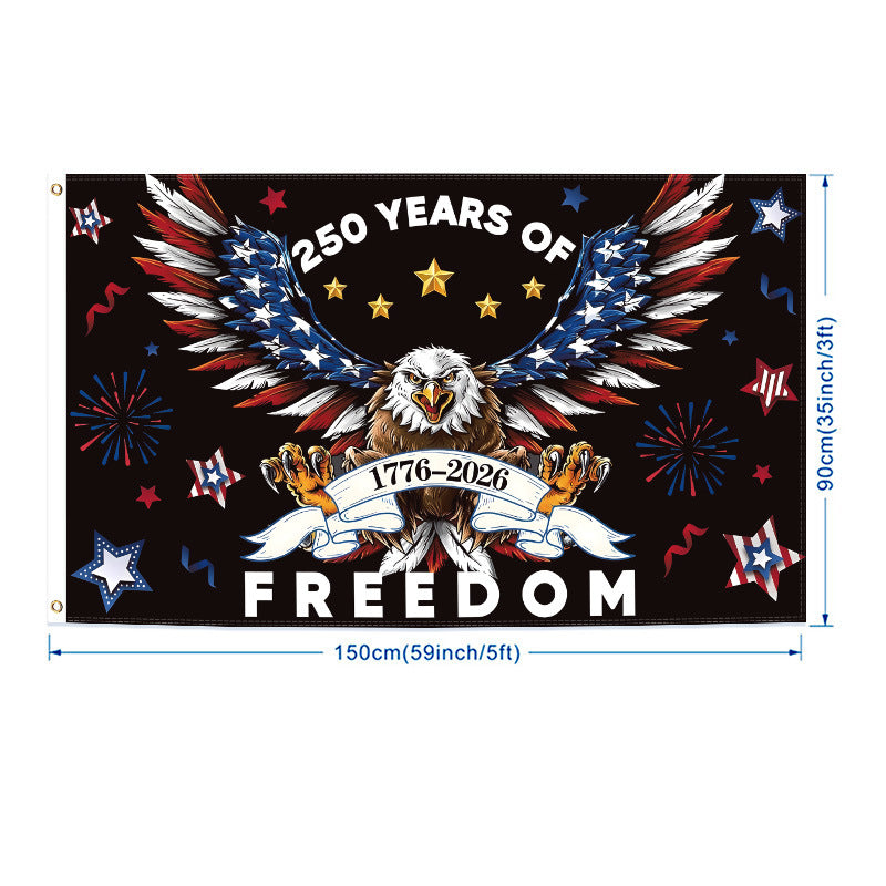 USA 250th Anniversary Commemorative Flag - Premium 3x5ft Outdoor Banner & Garden Flags