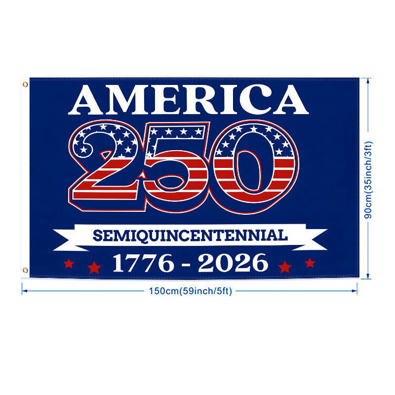 USA 250th Anniversary Commemorative Flag - Premium 3x5ft Outdoor Banner & Garden Flags