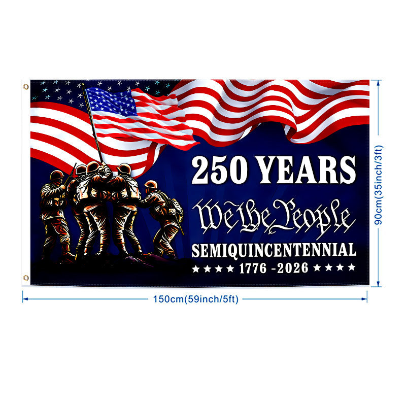 USA 250th Anniversary Commemorative Flag - Premium 3x5ft Outdoor Banner & Garden Flags