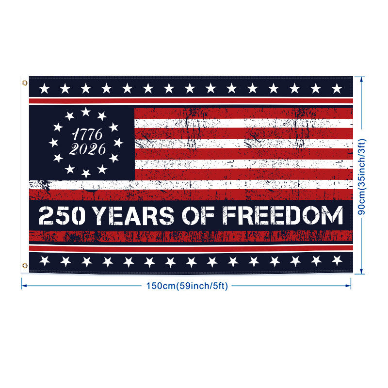 USA 250th Anniversary Commemorative Flag - Premium 3x5ft Outdoor Banner & Garden Flags