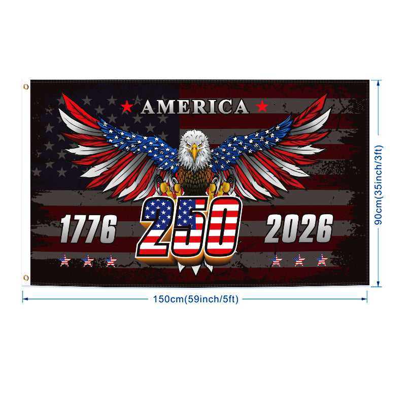 USA 250th Anniversary Commemorative Flag - Premium 3x5ft Outdoor Banner & Garden Flags