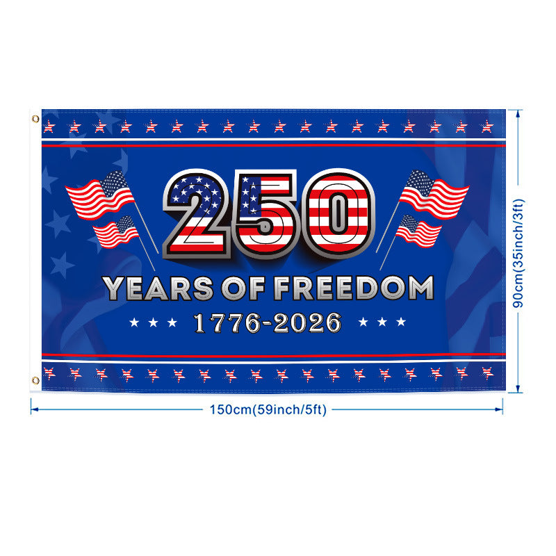 USA 250th Anniversary Commemorative Flag - Premium 3x5ft Outdoor Banner & Garden Flags