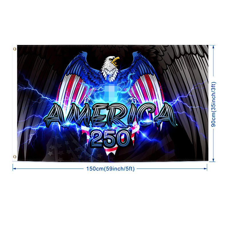 USA 250th Anniversary Commemorative Flag - Premium 3x5ft Outdoor Banner & Garden Flags