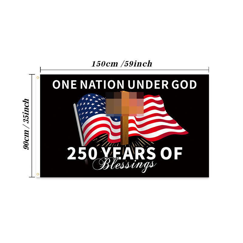USA 250th Anniversary Commemorative Flag - Premium 3x5ft Outdoor Banner & Garden Flags