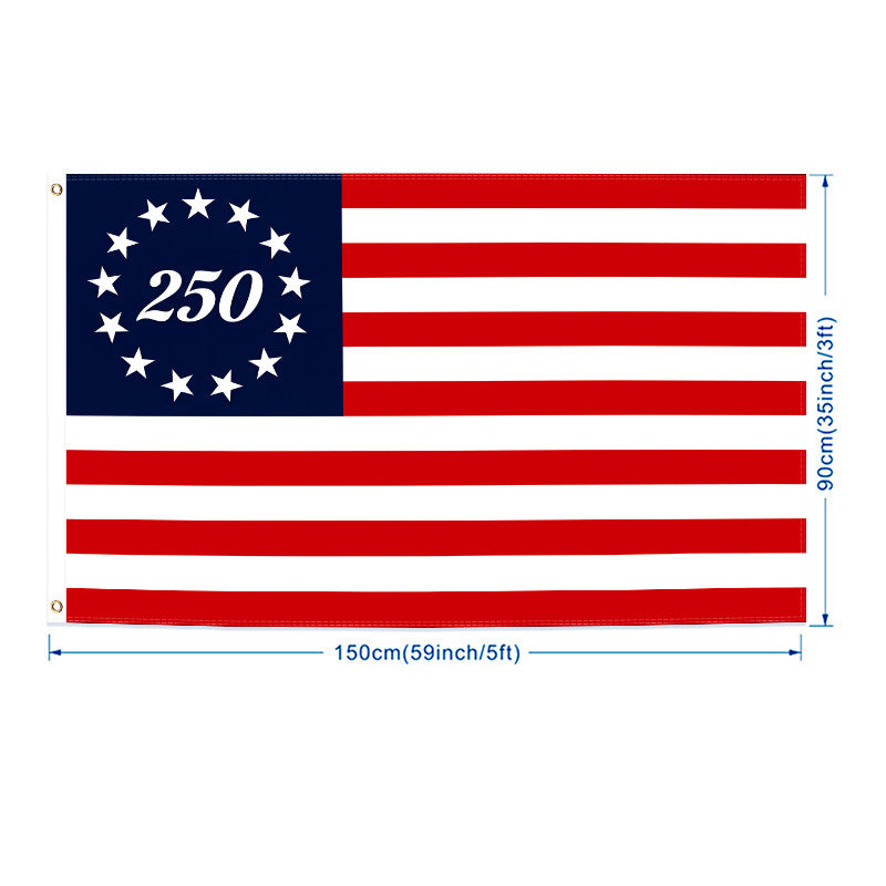 USA 250th Anniversary Commemorative Flag - Premium 3x5ft Outdoor Banner & Garden Flags