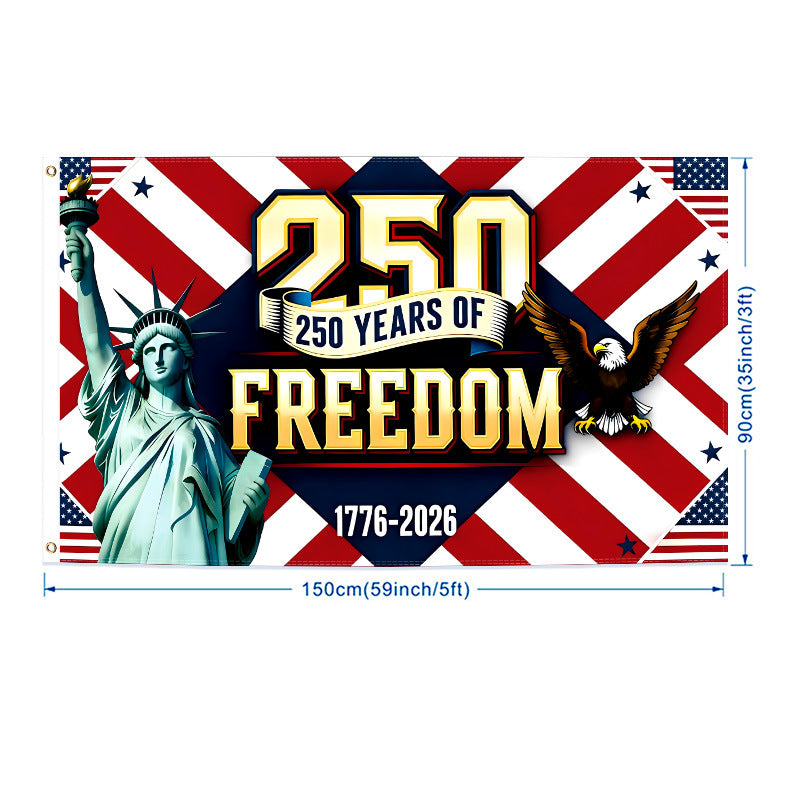 USA 250th Anniversary Commemorative Flag - Premium 3x5ft Outdoor Banner & Garden Flags