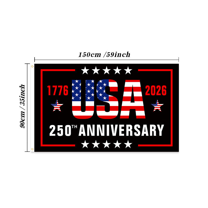 USA 250th Anniversary Commemorative Flag - Premium 3x5ft Outdoor Banner & Garden Flags