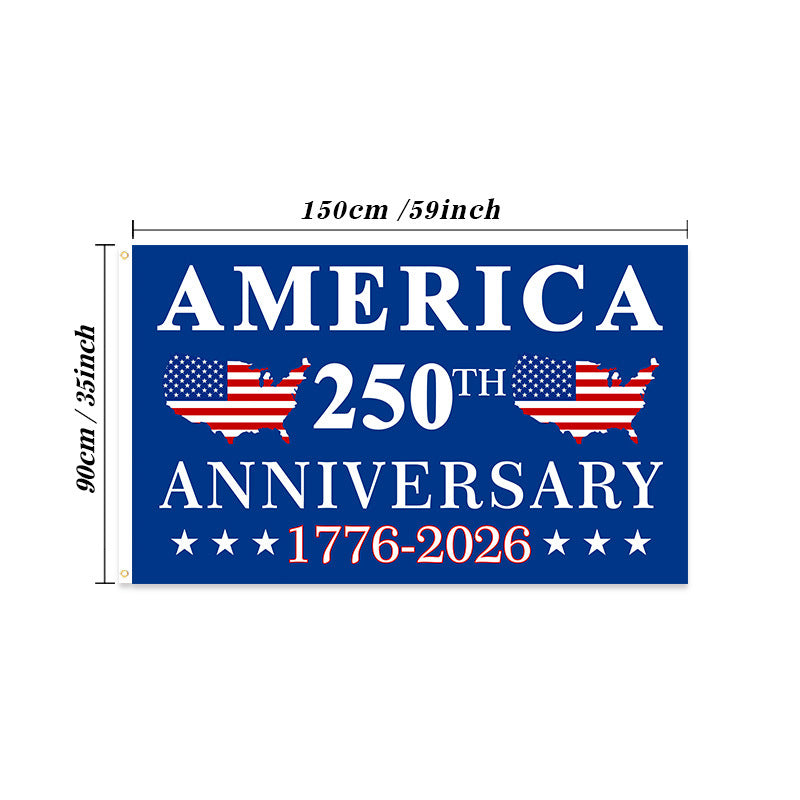 USA 250th Anniversary Commemorative Flag - Premium 3x5ft Outdoor Banner & Garden Flags