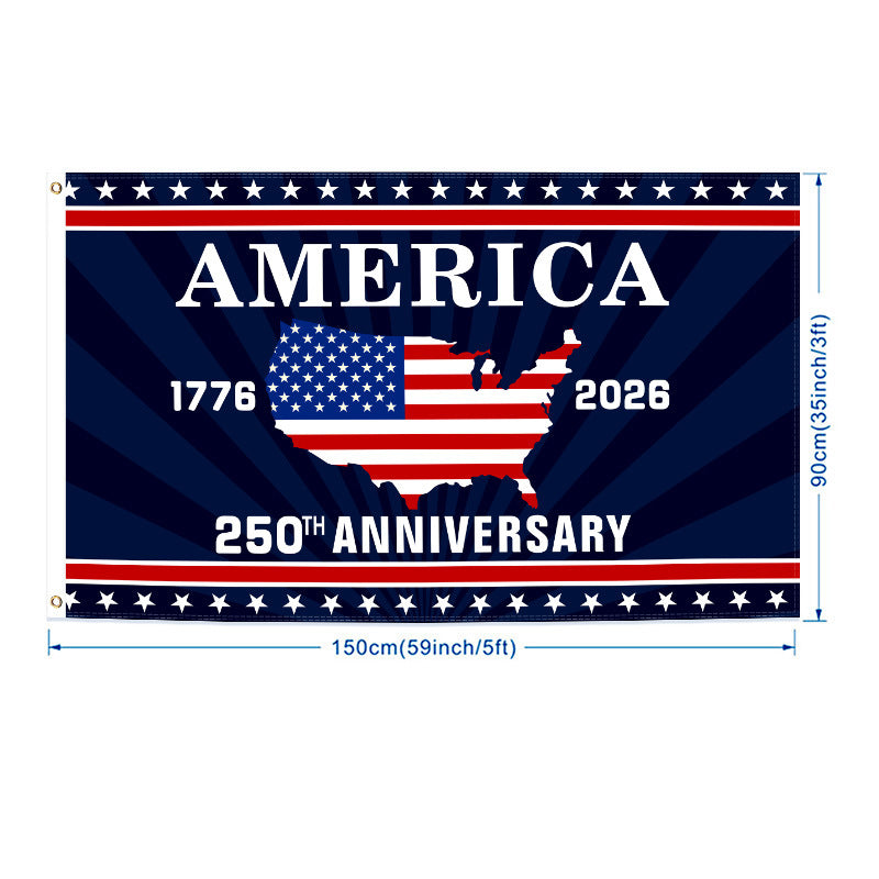 USA 250th Anniversary Commemorative Flag - Premium 3x5ft Outdoor Banner & Garden Flags