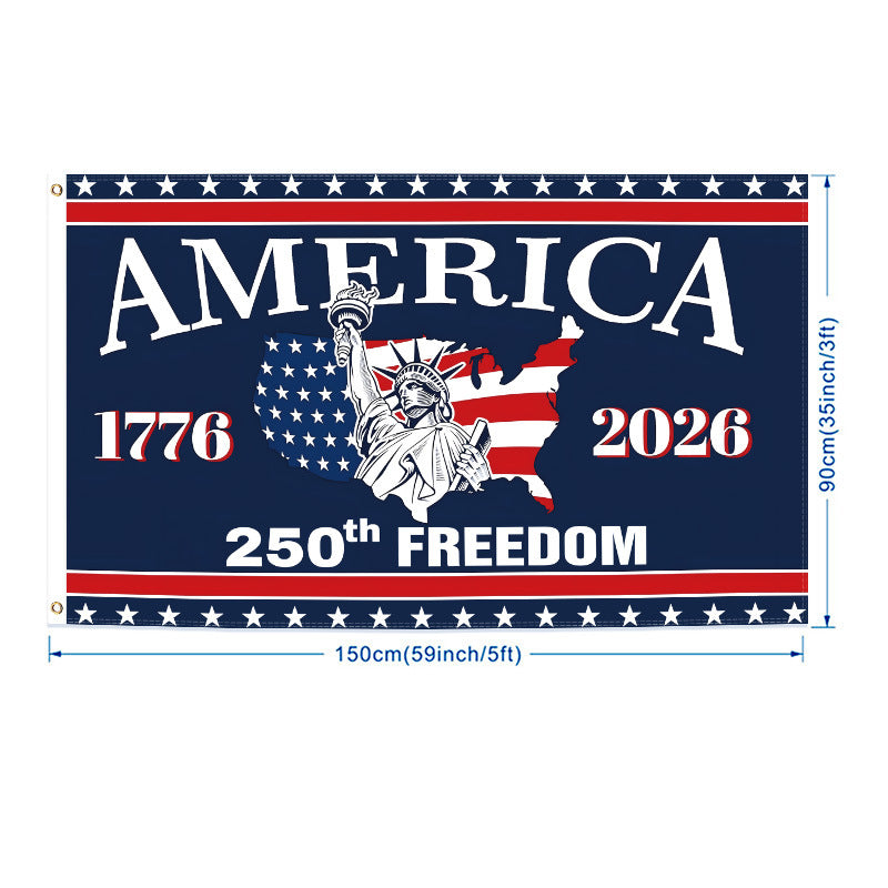 USA 250th Anniversary Commemorative Flag - Premium 3x5ft Outdoor Banner & Garden Flags