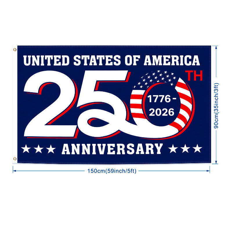 USA 250th Anniversary Commemorative Flag - Premium 3x5ft Outdoor Banner & Garden Flags
