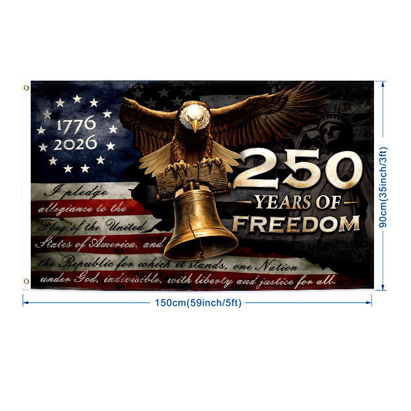 USA 250th Anniversary Commemorative Flag - Premium 3x5ft Outdoor Banner & Garden Flags