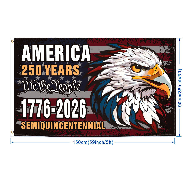 USA 250th Anniversary Commemorative Flag - Premium 3x5ft Outdoor Banner & Garden Flags