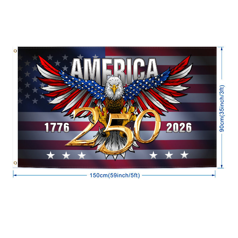 USA 250th Anniversary Commemorative Flag - Premium 3x5ft Outdoor Banner & Garden Flags