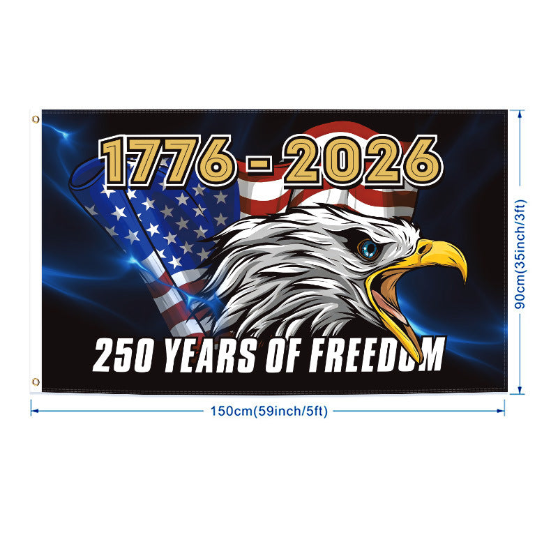 USA 250th Anniversary Commemorative Flag - Premium 3x5ft Outdoor Banner & Garden Flags