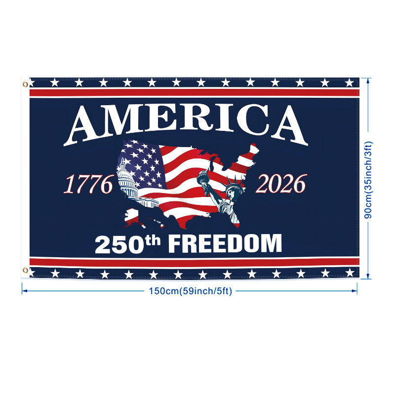 USA 250th Anniversary Commemorative Flag - Premium 3x5ft Outdoor Banner & Garden Flags