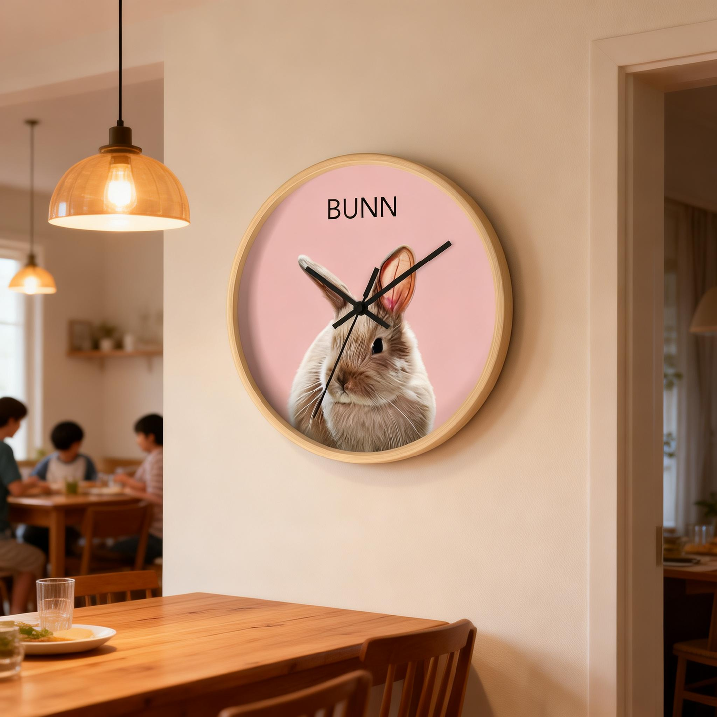 Custom Pet Photo Minimalist Wall Clock for the Home