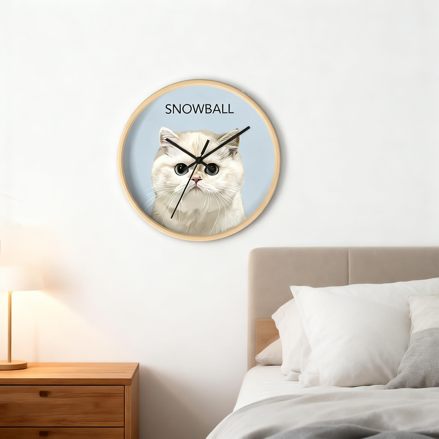 Custom Pet Photo Minimalist Wall Clock for the Home