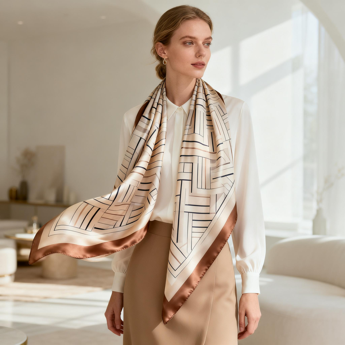 Custom Silk Square Scarf – Designed Just for You