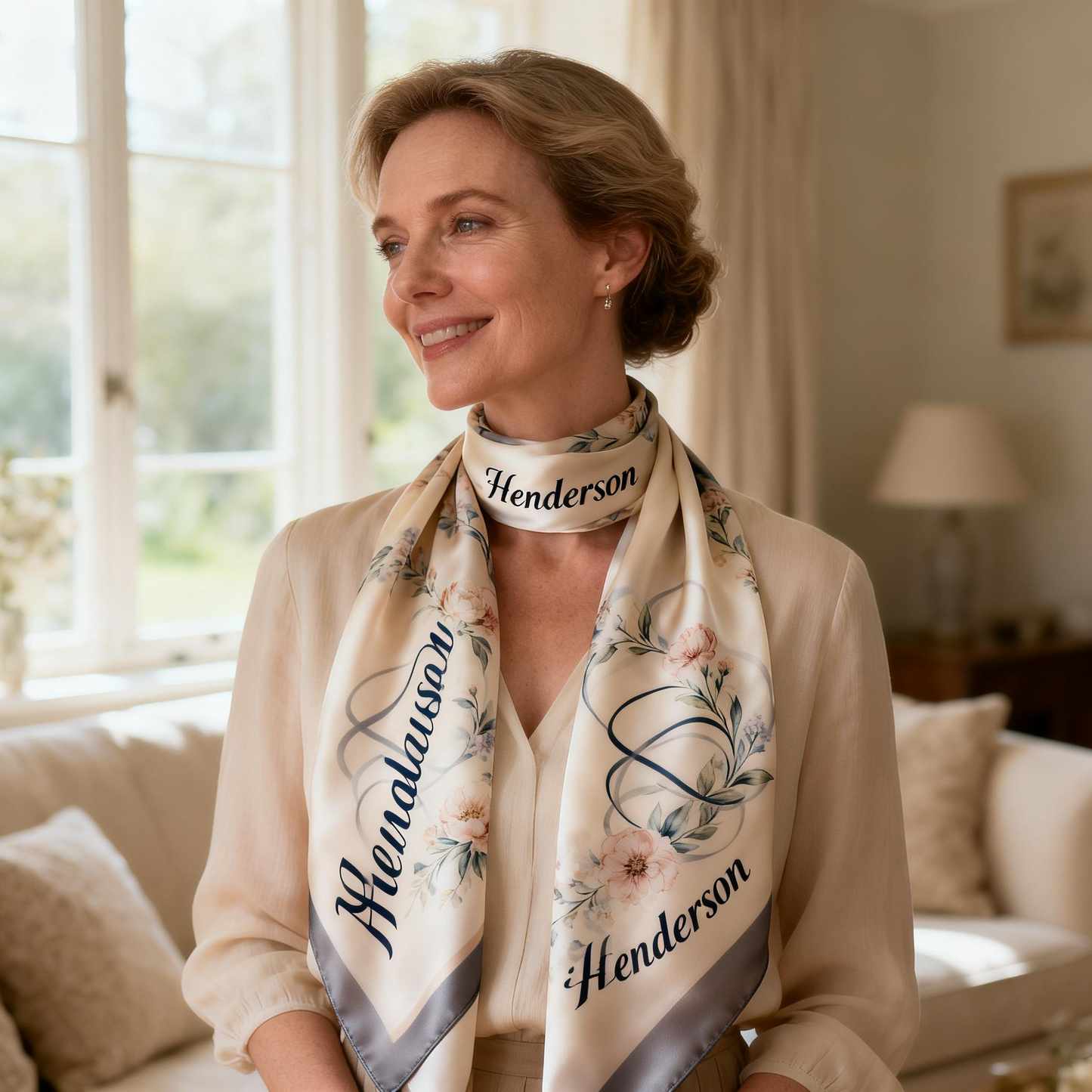 Custom Silk Square Scarf – Designed Just for You